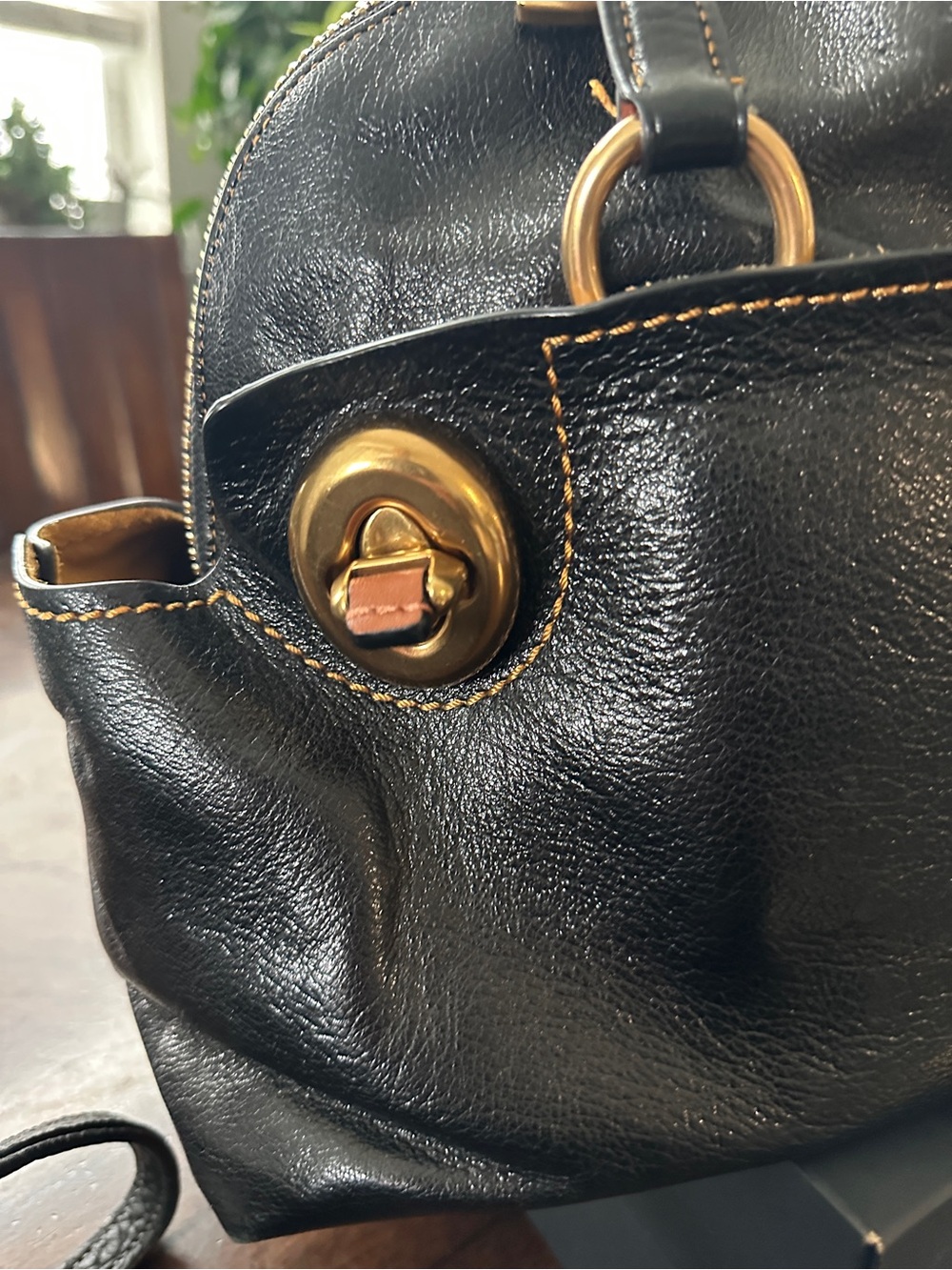 Coach Large Black 1941 Outlaw Satchel with gold tone hardware - Picture 2 of 16